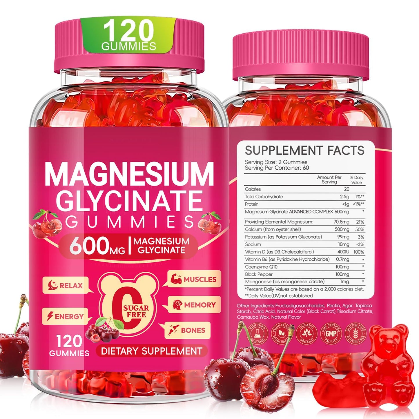 Cytona Magnesium Glycinate 600mg Gummies 120 Count