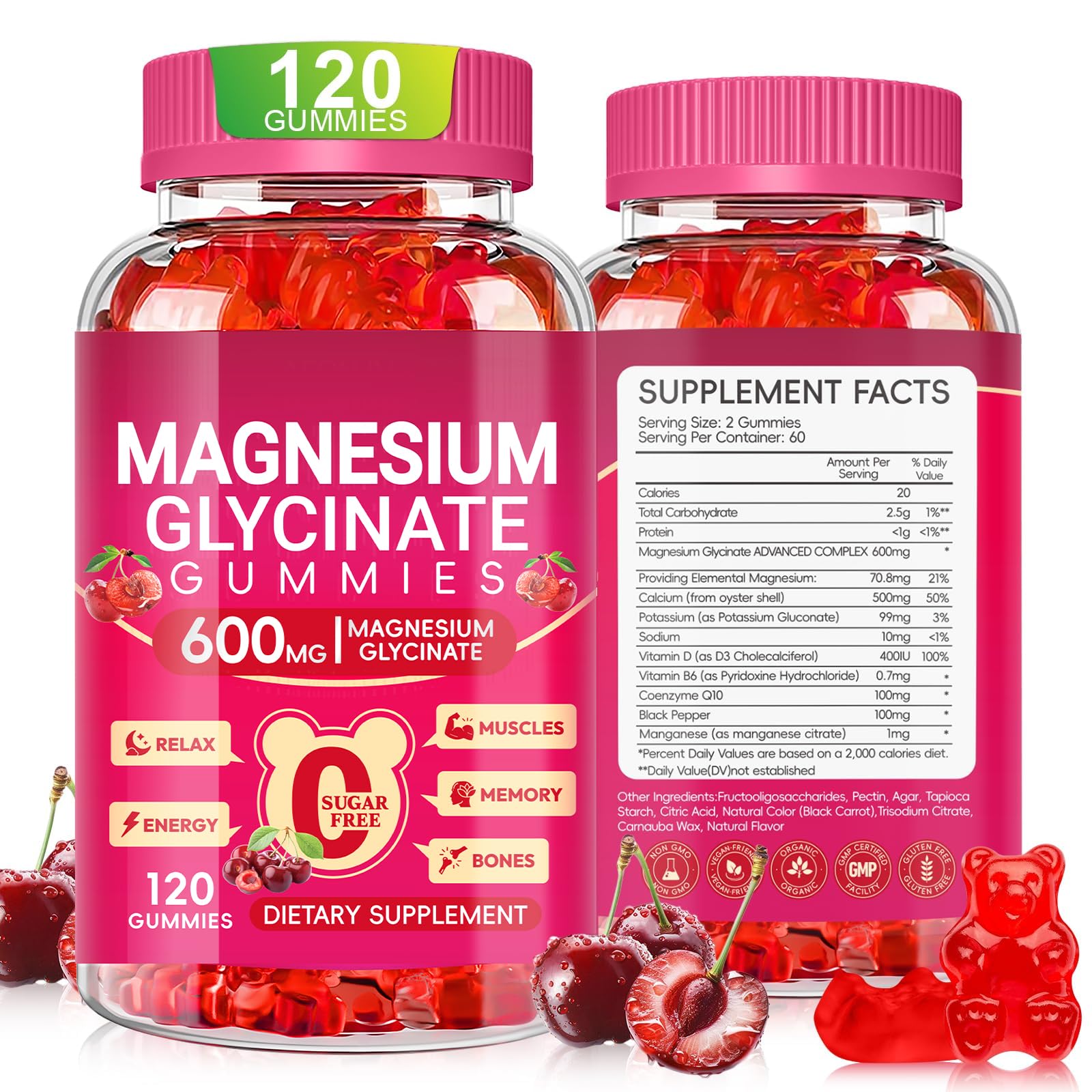 Cytona Magnesium Glycinate 600mg Gummies 120 Count