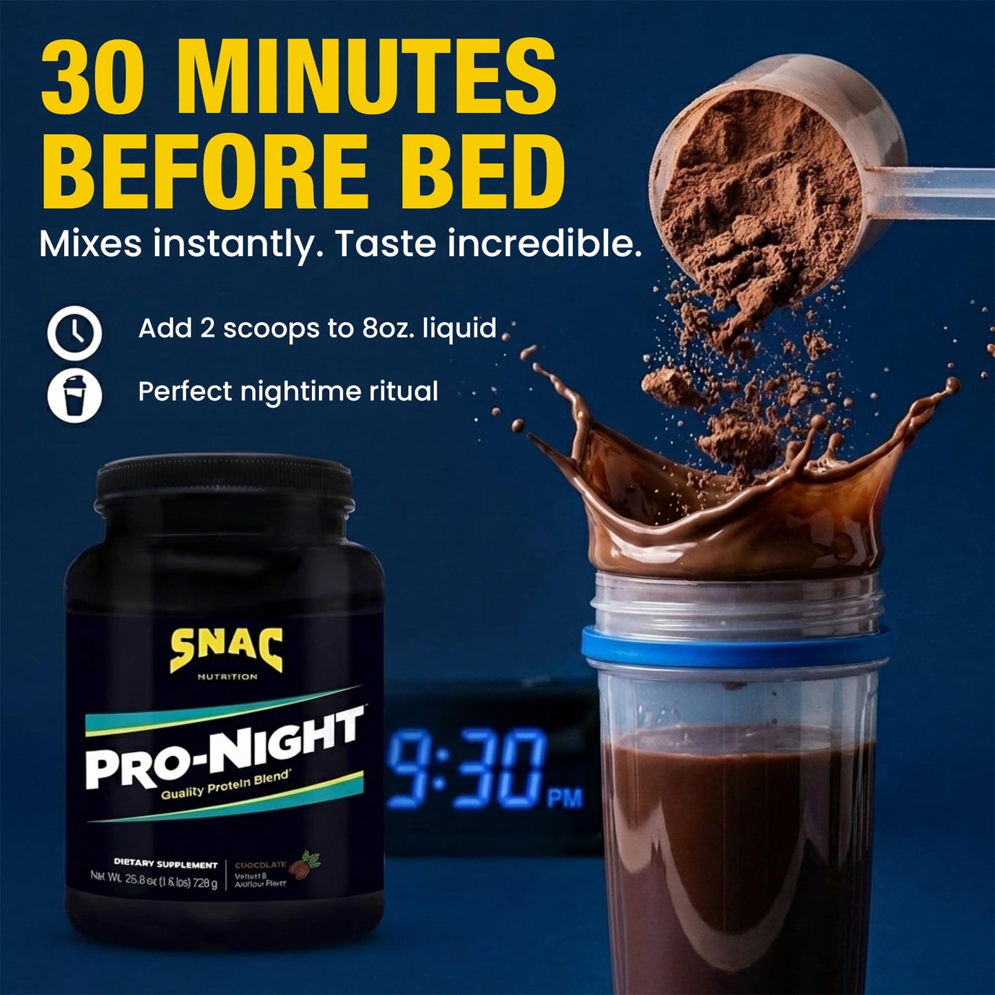SNAC Pro-Night Protein Powder Blend 25.6