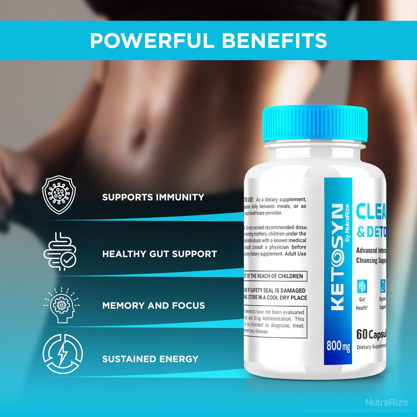 NutraRize Ketosyn Cleanse & Detox Capsules 120 Capsules