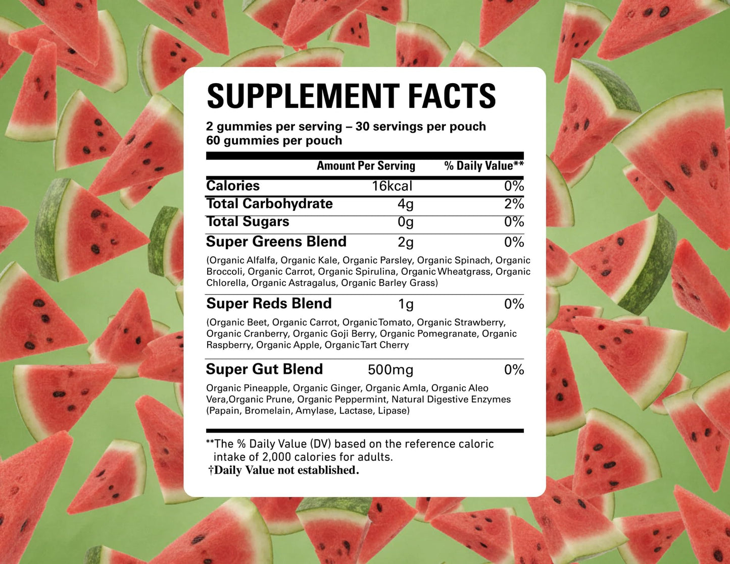 LIMITLESS X Limitless Superfoods Daily Greens Gummy 1 Count