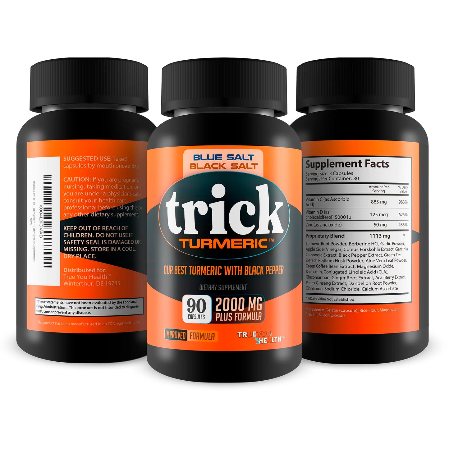 True You Health Turmeric for Men Capsules, 90 Count