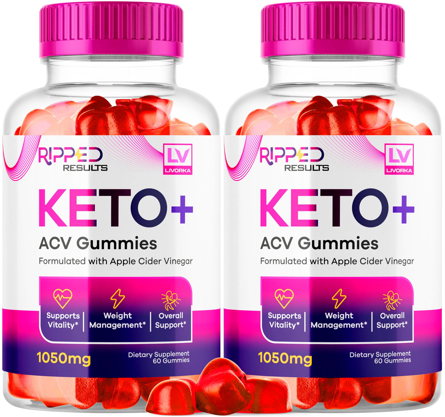LIVORKA Ripped Results Keto Gummies, 120 Count