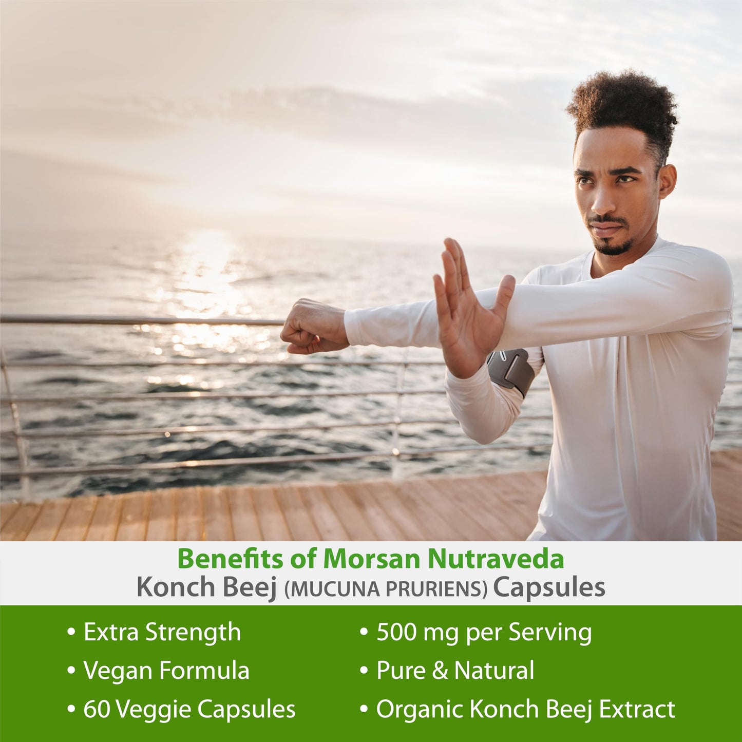 Morsan Nutraveda Kaunch Mucuna Pruriens Extract Capsules, 60 Capsules