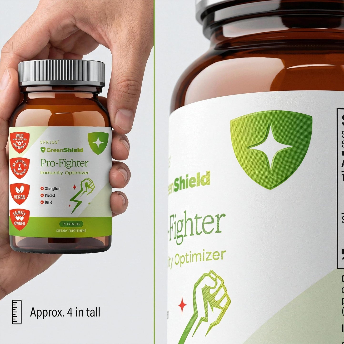 SPRIGS Pro-Fighter Immune Support Supplement 120 Capsules
