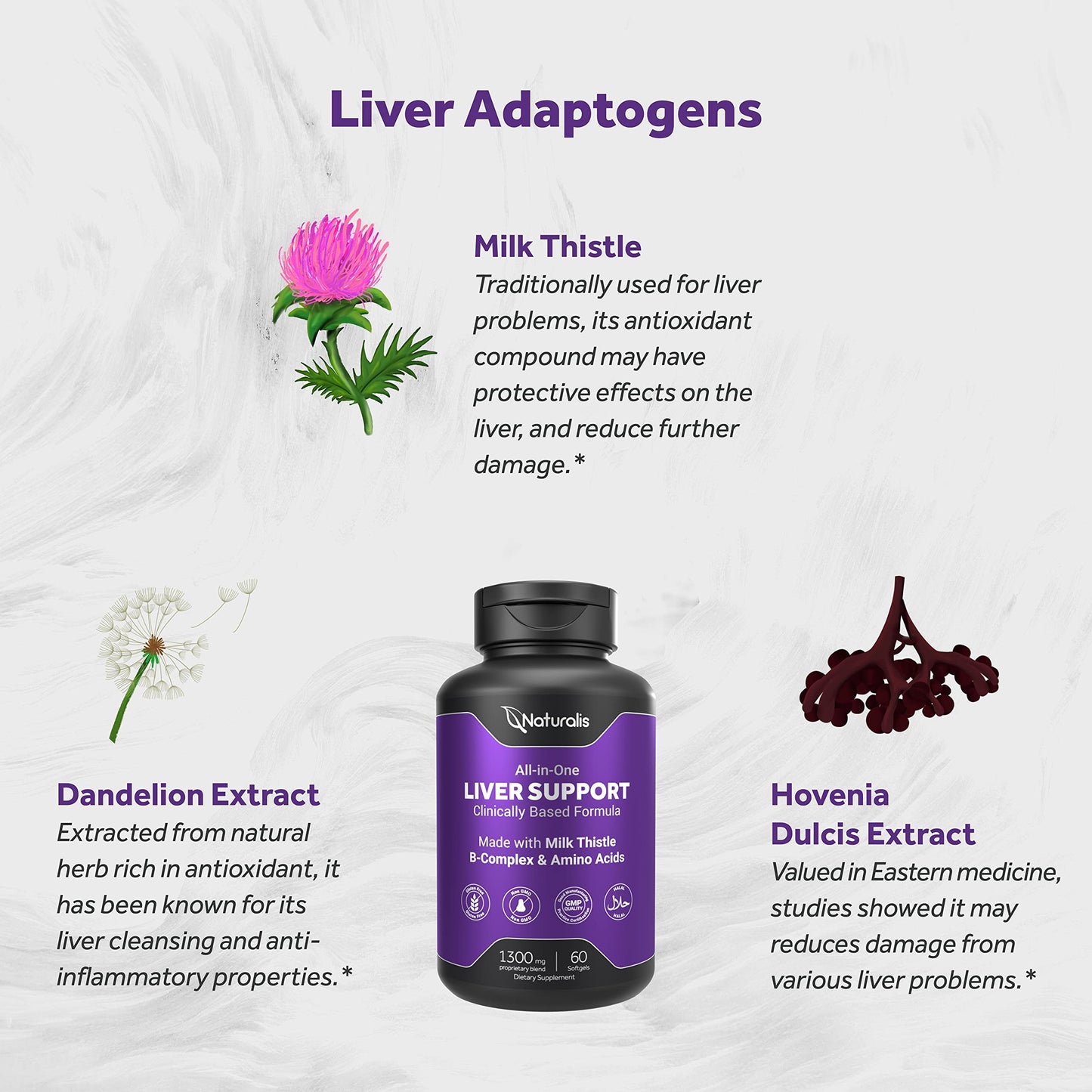 Naturalis Milk Thistle Liver Support Softgels 60