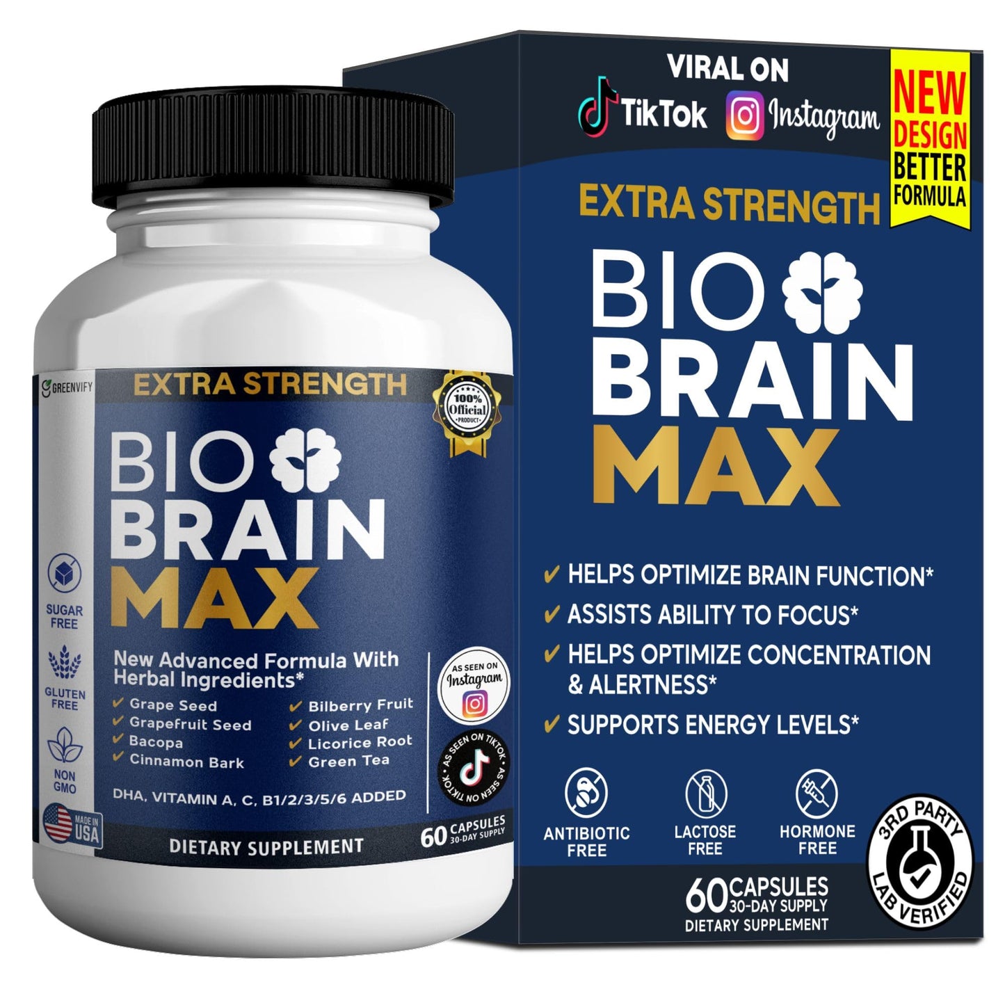 GREENVIFY Bio Brain Max Capsule, 60 Capsules