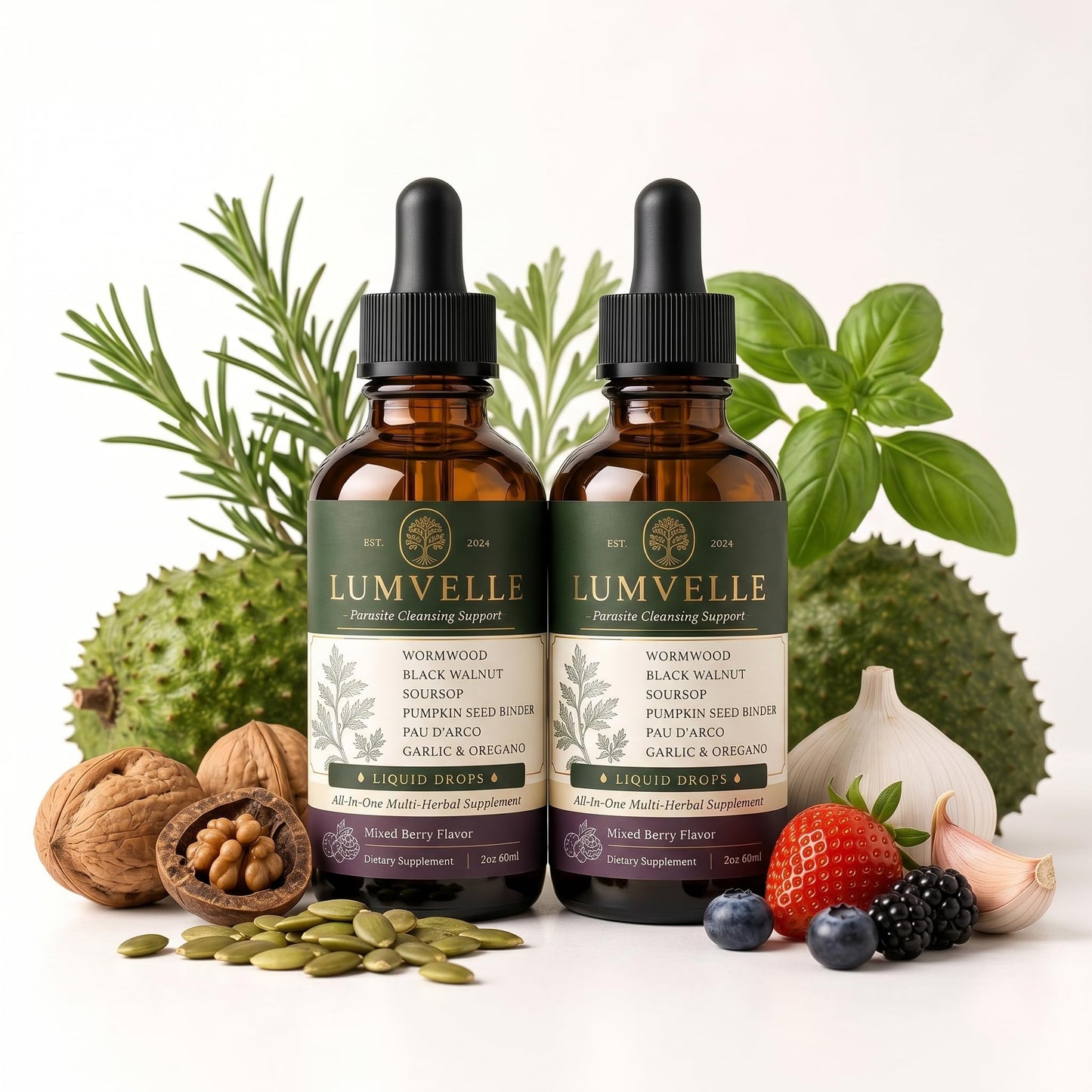 RAWBOLD LUMVELLE Wild-Harvested Wormwood Herbal Drops Capsule 1 Count