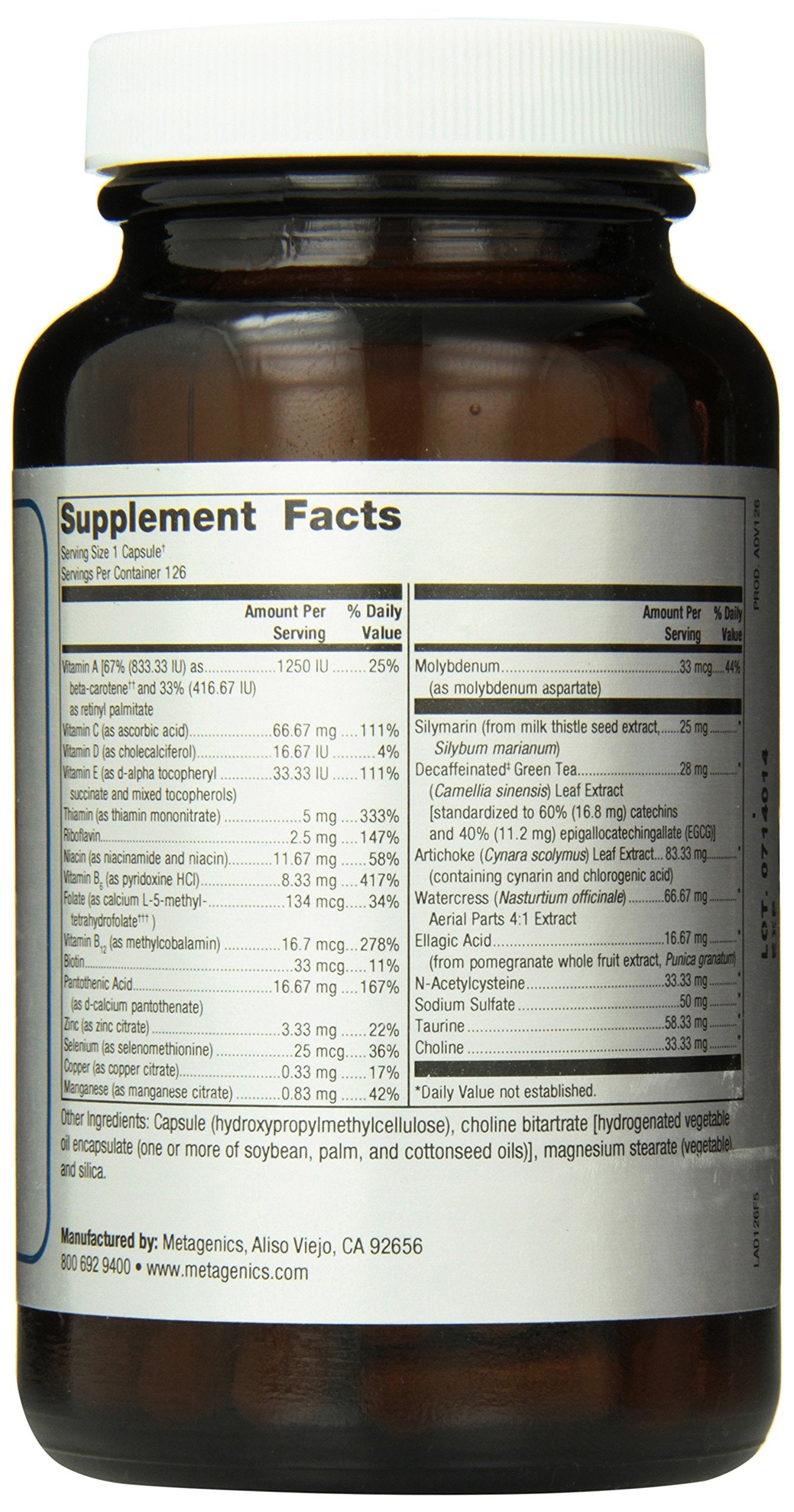 Metagenics Advaclear Capsules 126 Count