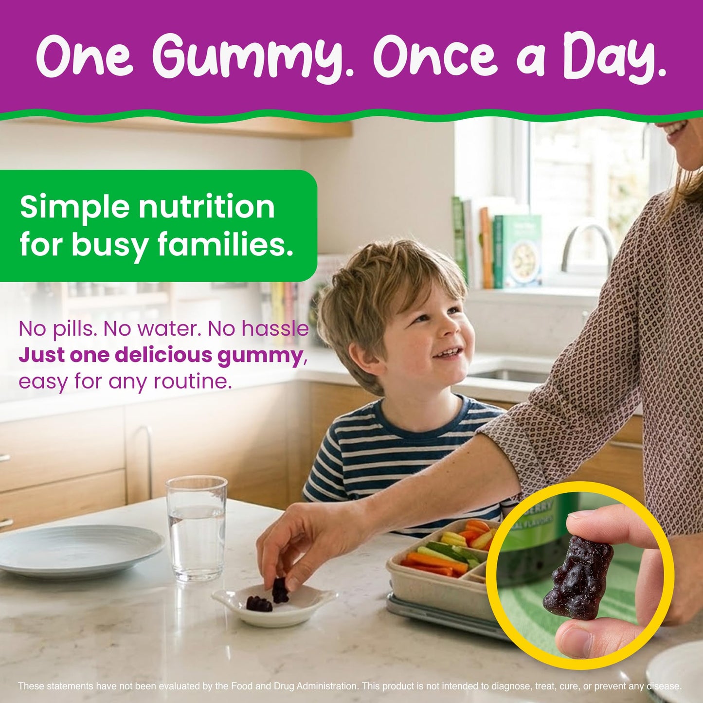 KIDS SMART Picky Eaters Multivitamin + Veggies Gummies Daily Wellbeing Chewable, 30 Count