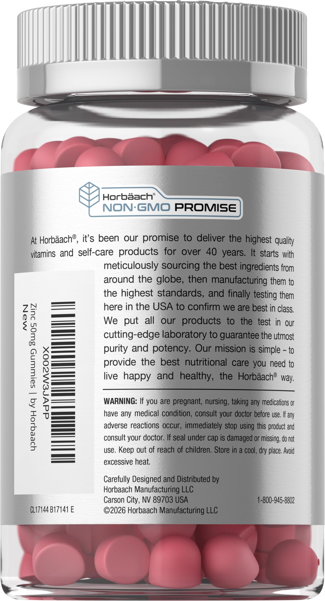 Horbäach Zinc Gummies 70 Count