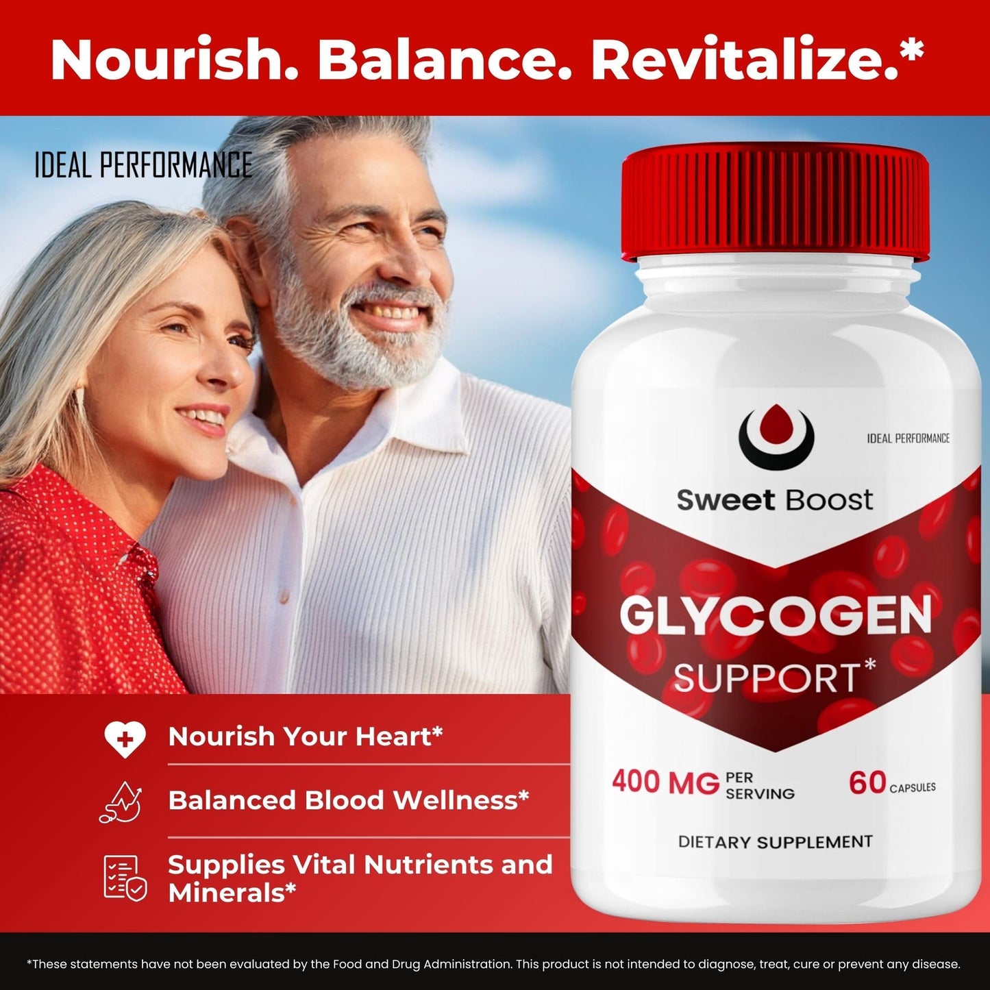 Ideal Performance Sweet Boost Glycogen Support Capsules, 60 Count