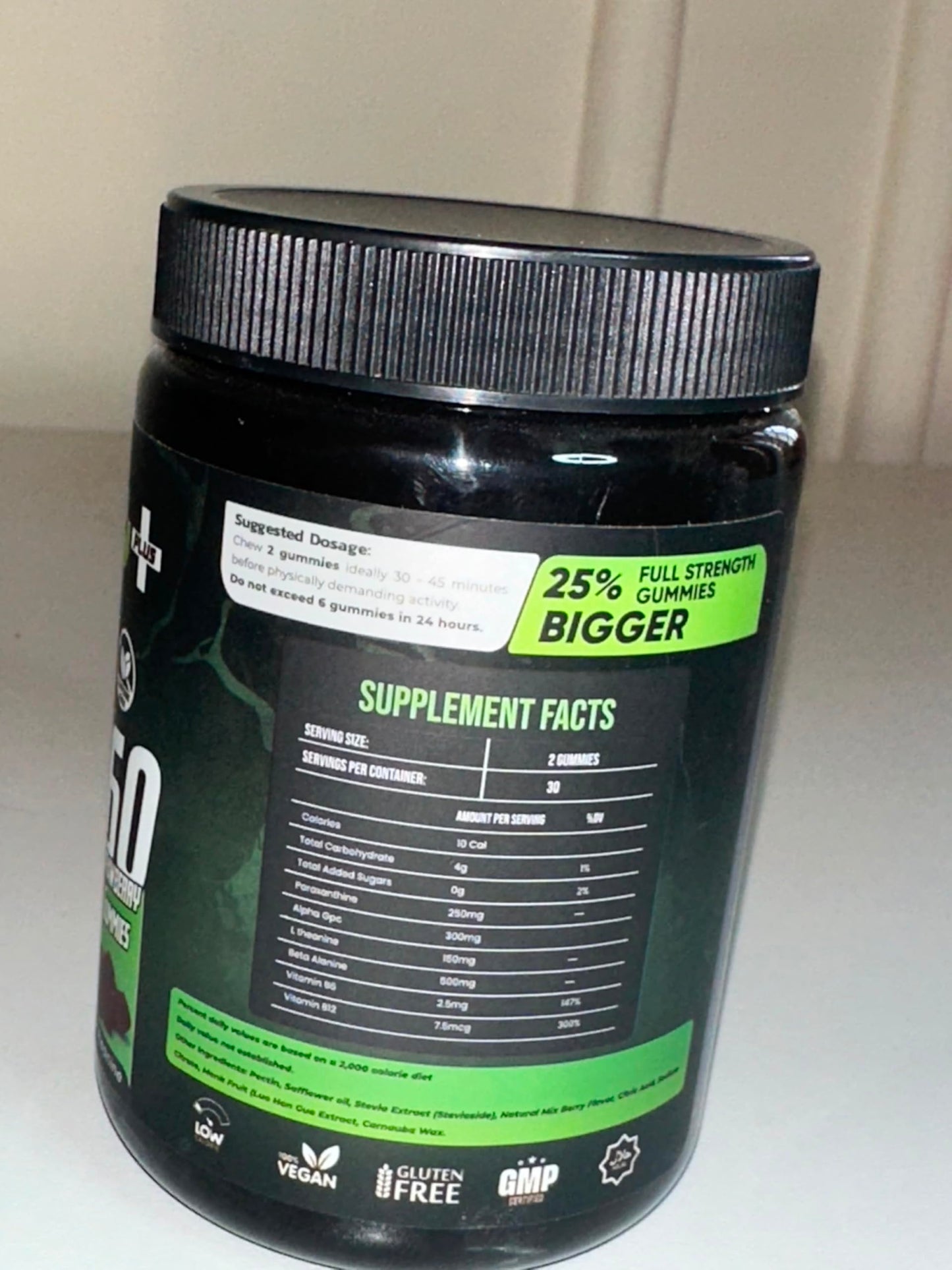 Dopamean Nutrition Pump Pre Workout Gummies 60 Count
