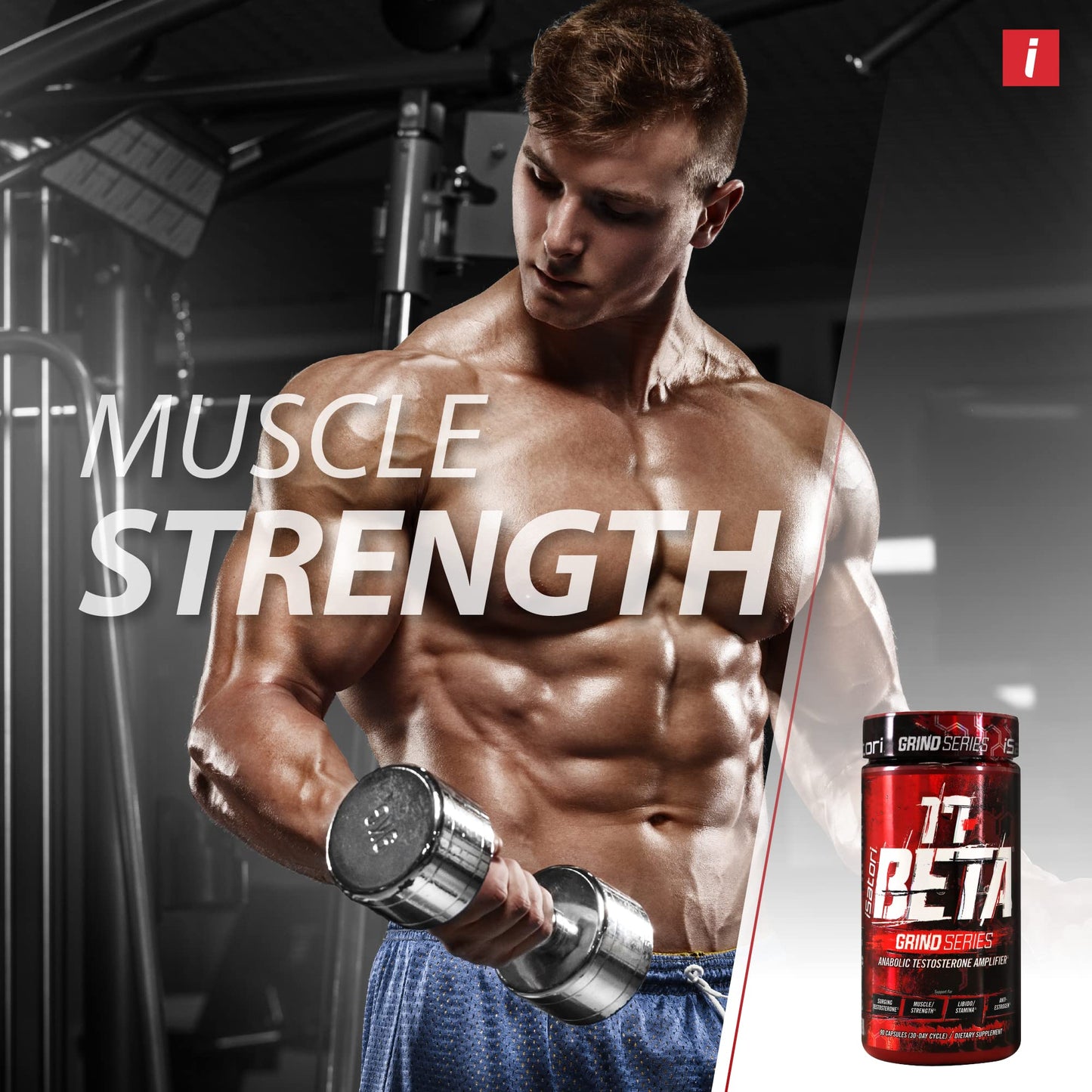 iSatori 17-Beta Anabolic Testosterone Booster Capsules, 90 Count
