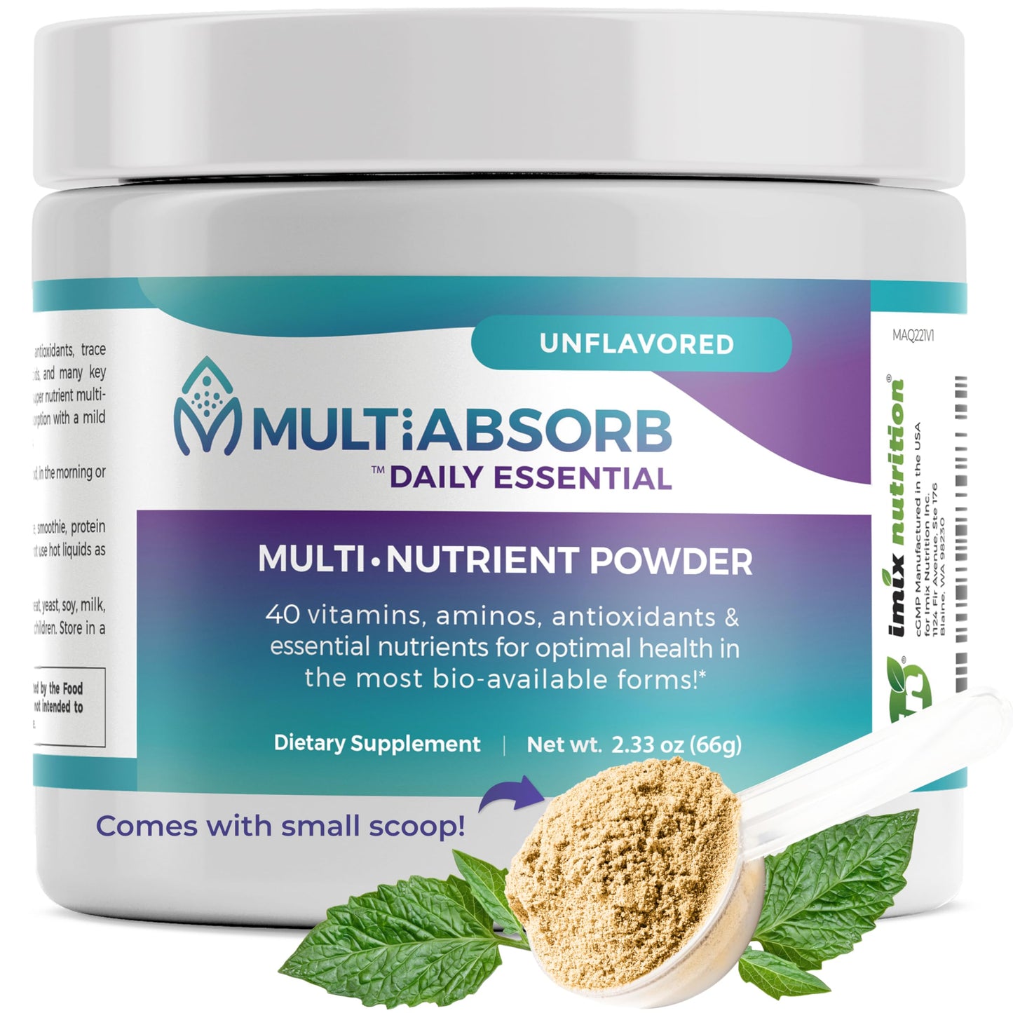 Imix Nutrition MultiAbsorb Daily Essential Multi-Nutrient Powder, 2.17 oz