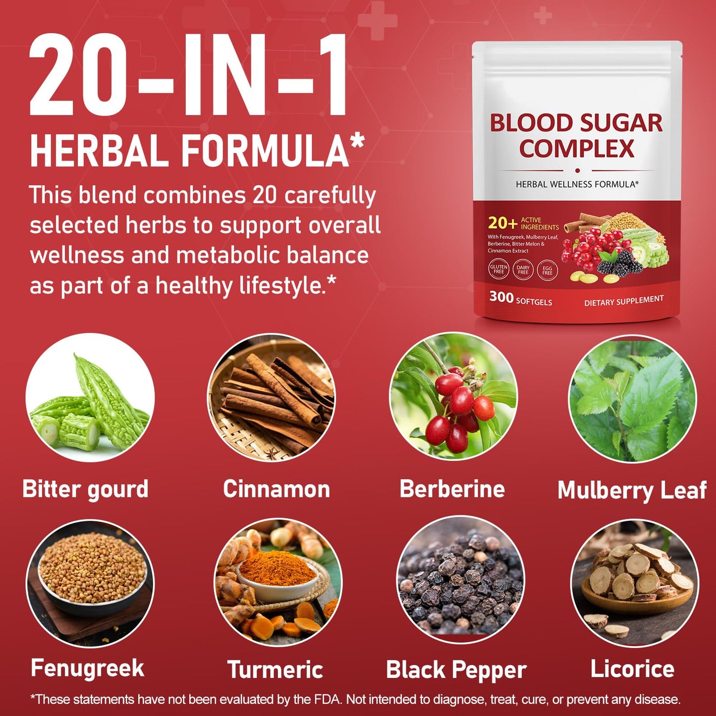 Nyloriaine Blood Sugar Complex Capsule, 300 Capsules
