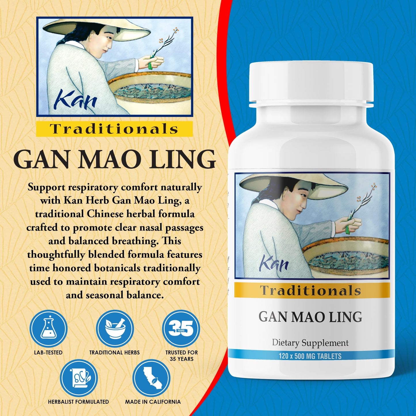 Kan Herbs Gan Mao Ling 120 Tablets
