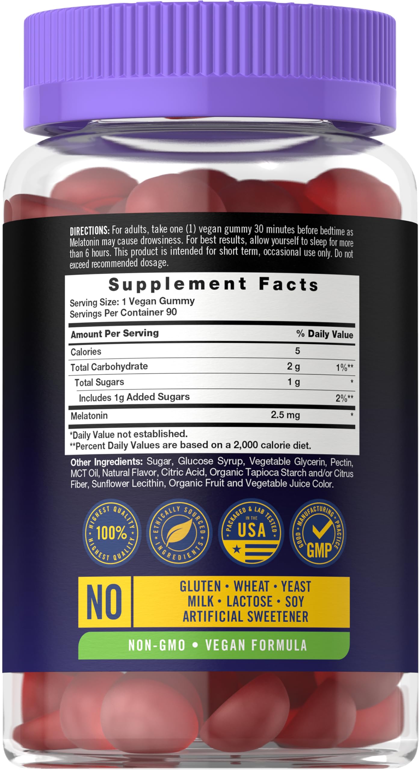 Carlyle Melatonin 2.5 mg Gummy 90 Count