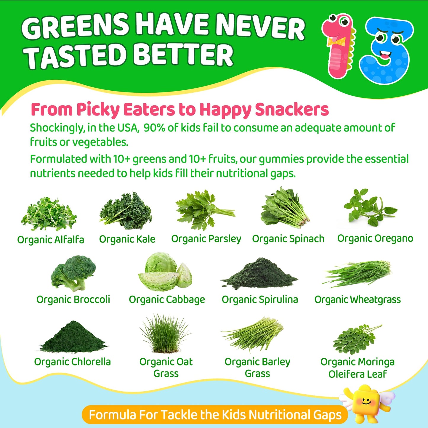 EnvyCure Vegan Omega-3 Gummies & Kids Super Greens Gummies, 240 Gummies
