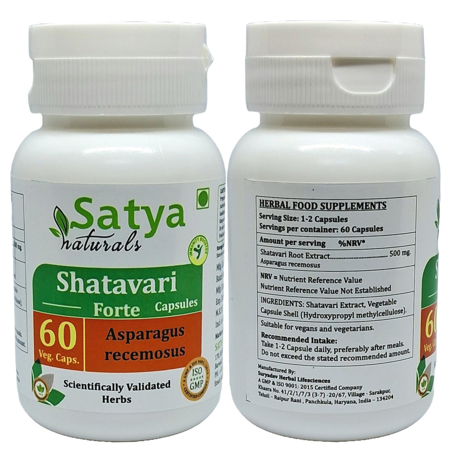 Satya Naturals Shatavari Forte Capsules 500 mg (120 Capsules)