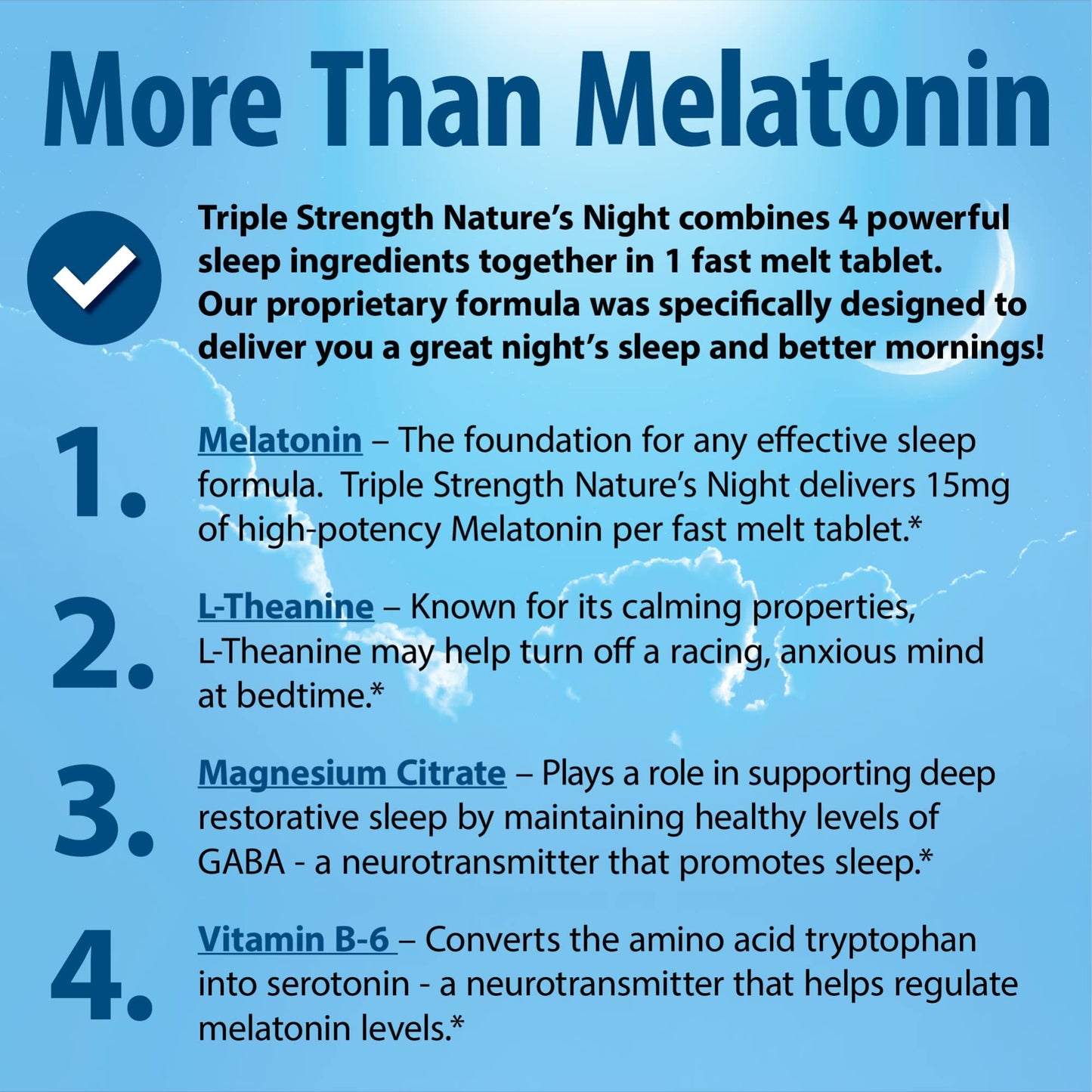 Nature's Night Melatonin 15mg Fast Dissolve Tablet, 90 Count