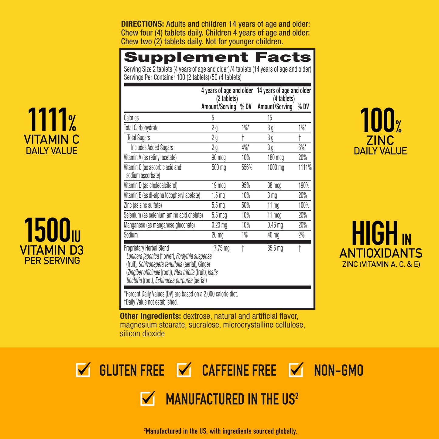 Airborne Citrus Chewable Tablets 116