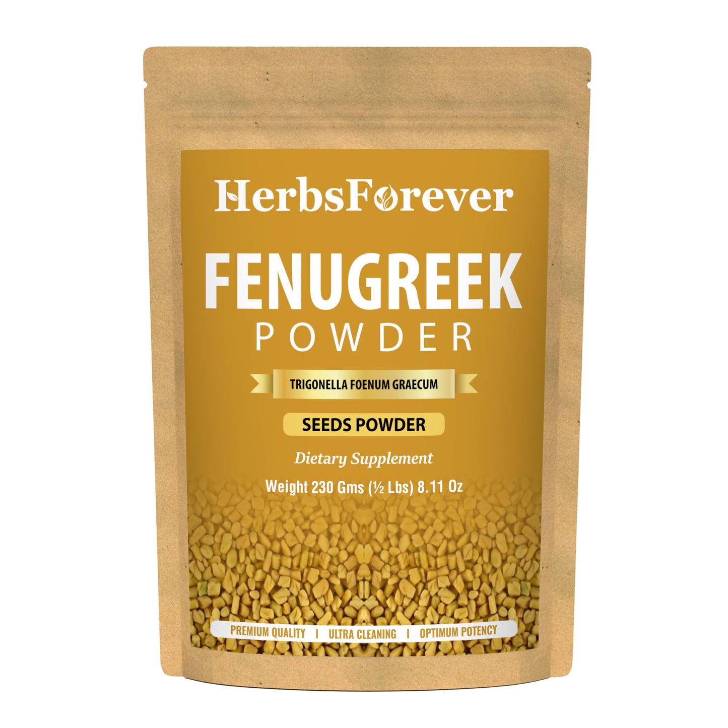 Herbsforever Fenugreek Powder (Seeds) Trigonella Foenum-Graecum, 230 g