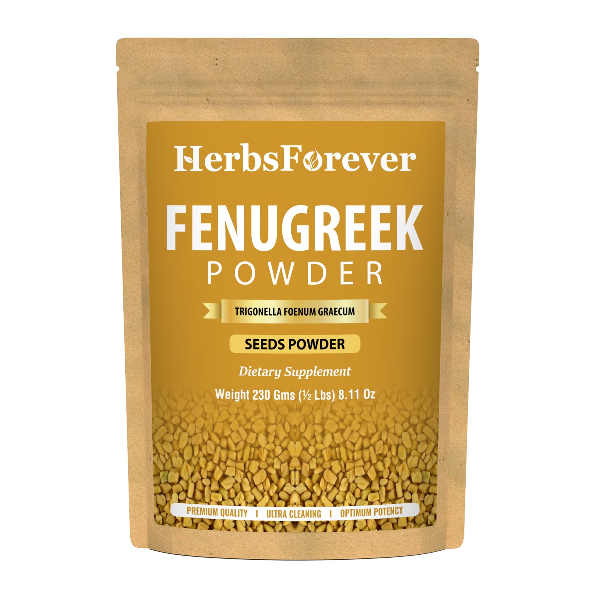 Herbsforever Fenugreek Powder (Seeds) Trigonella Foenum-Graecum, 230 g