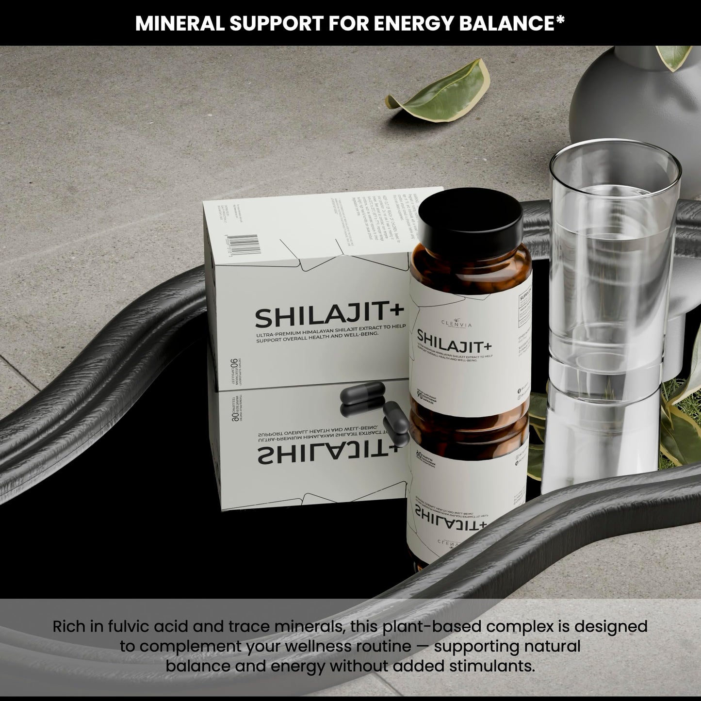 CLENVIA Himalayan Shilajit Extract Capsules 90 Count