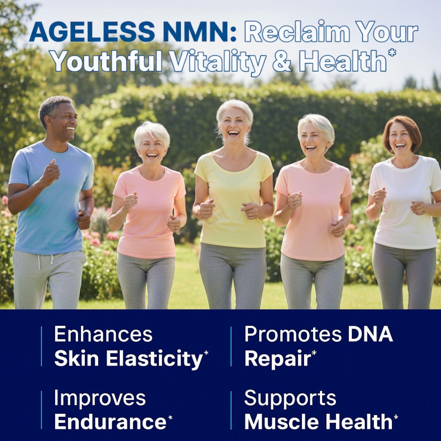 Ageless Foundation Laboratories NMN Supplement 500mg For Women & Men, Capsule, 90 Capsules