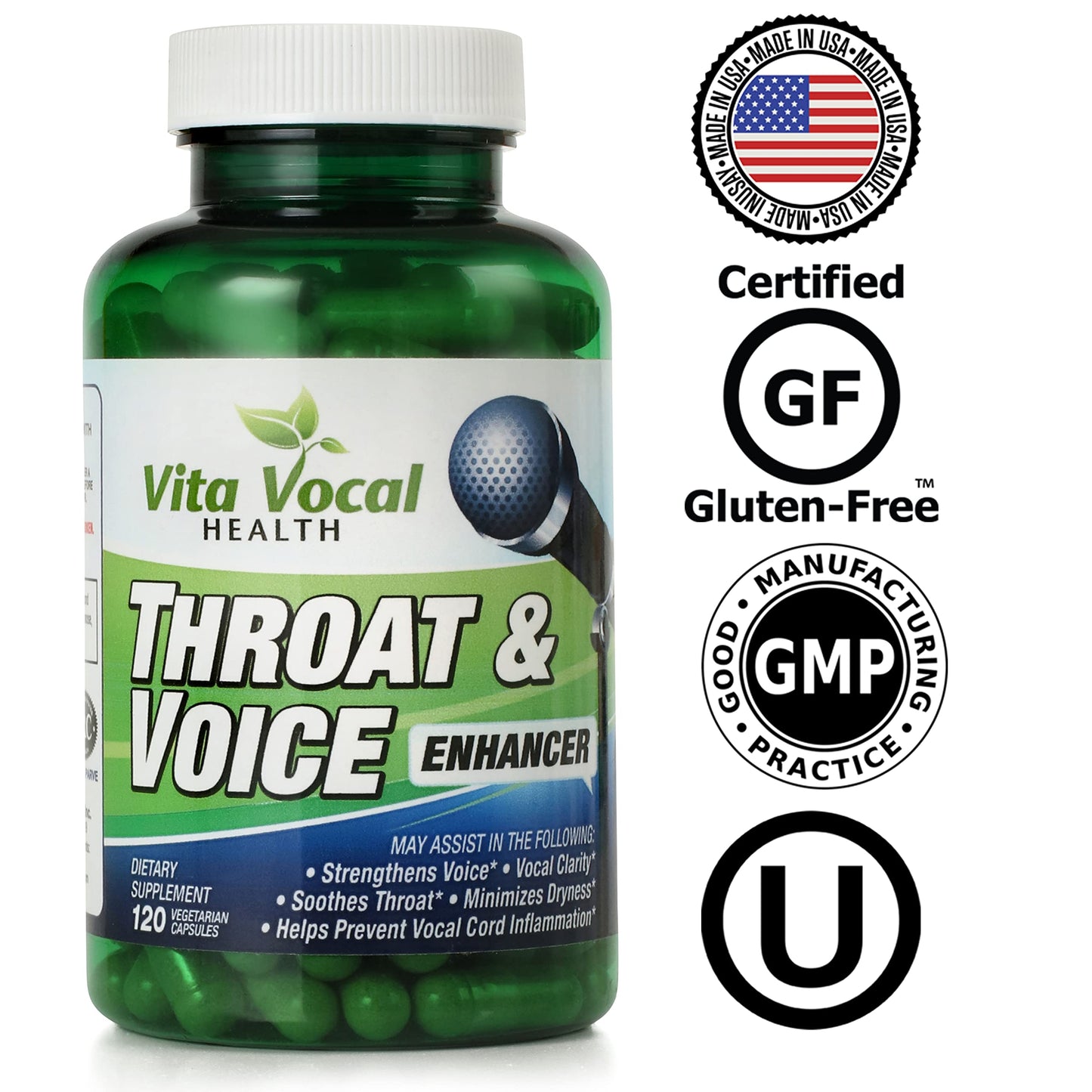 VITA VOCAL Throat & Voice Enhancer Capsules 120 Count