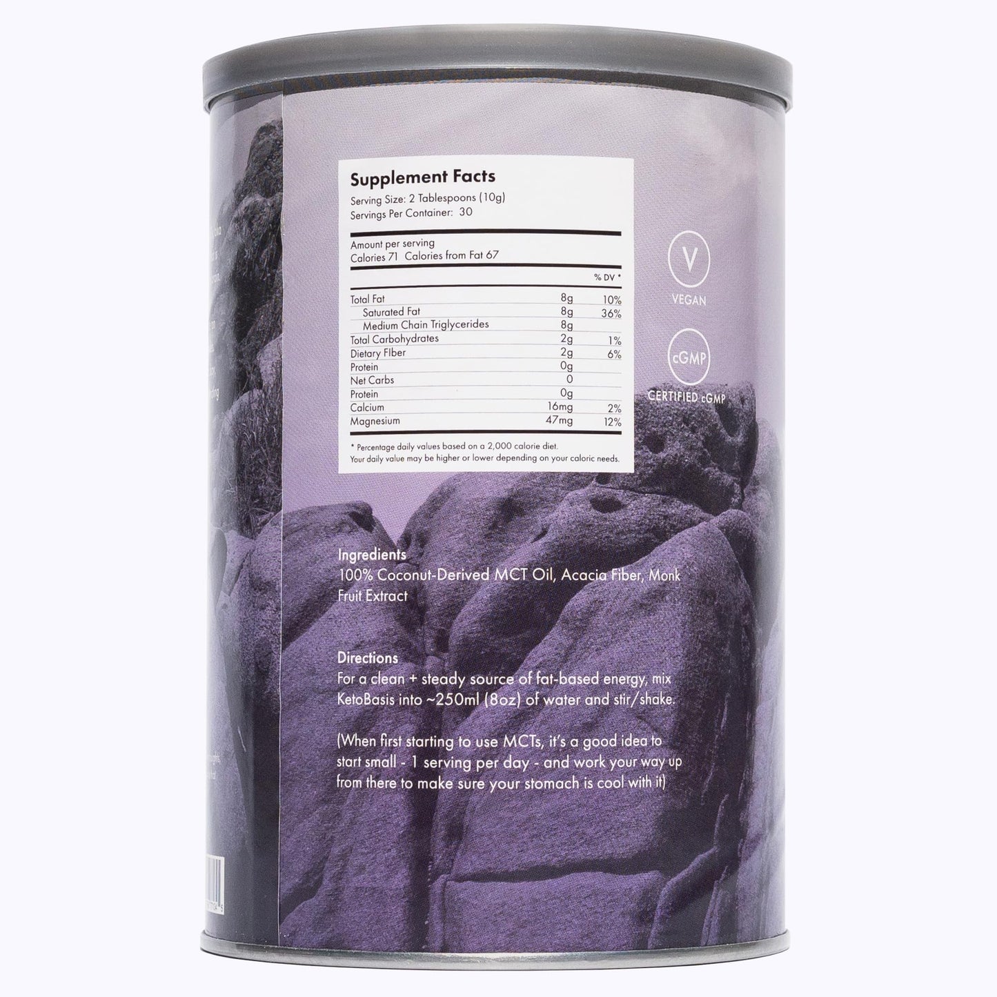 Synchro Ketobasis MCT Oil Powder - 9.88 oz