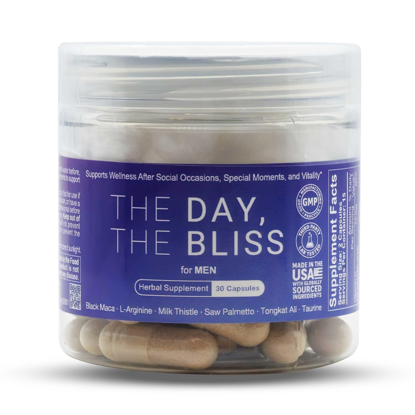 The Day, The Bliss 3-in-1 Herbal Capsules with Milk Thistle & DHM, Capsules, 30 Count