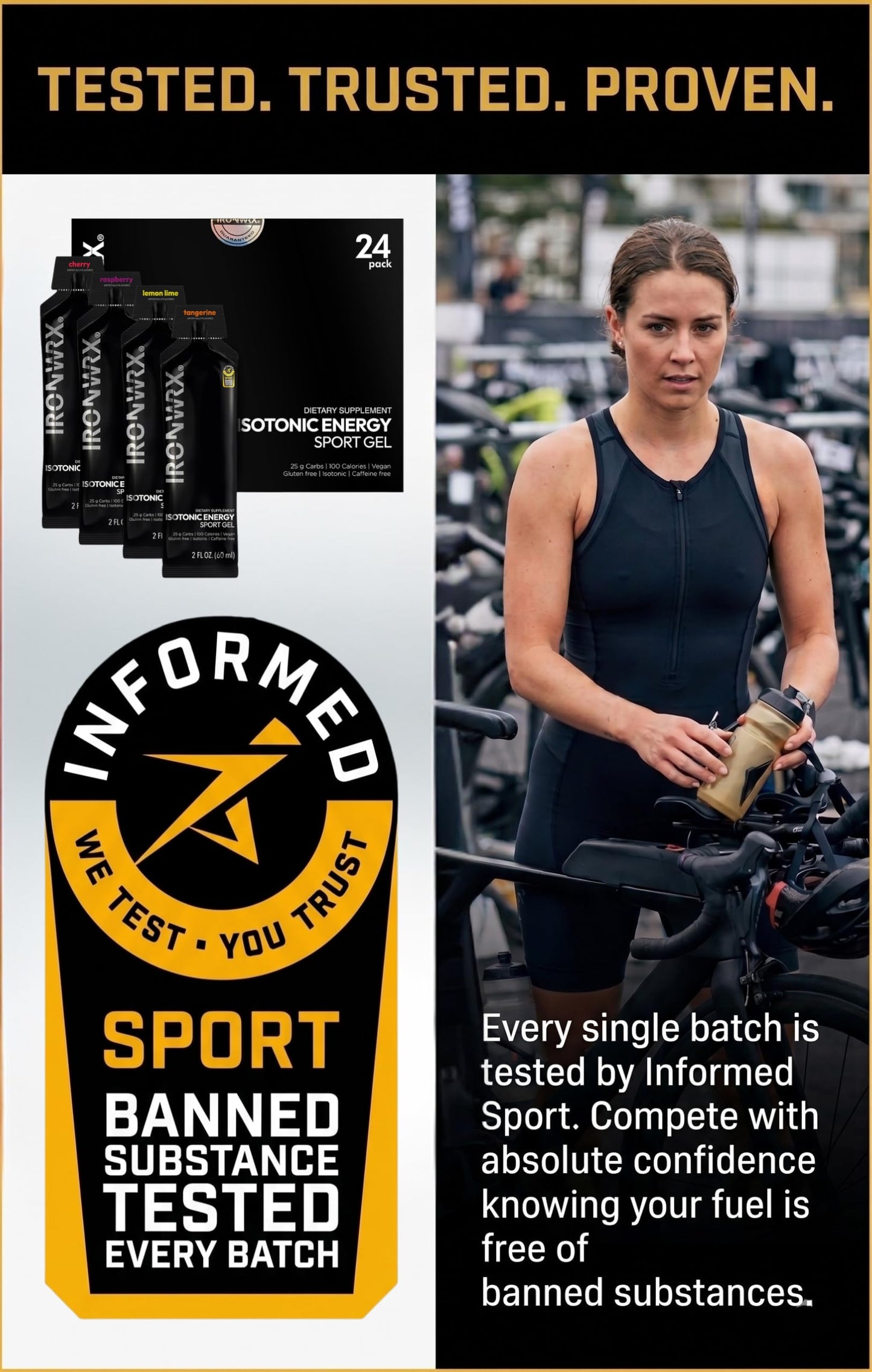 IRONWRX Isotonic Energy Gels 12 Pack