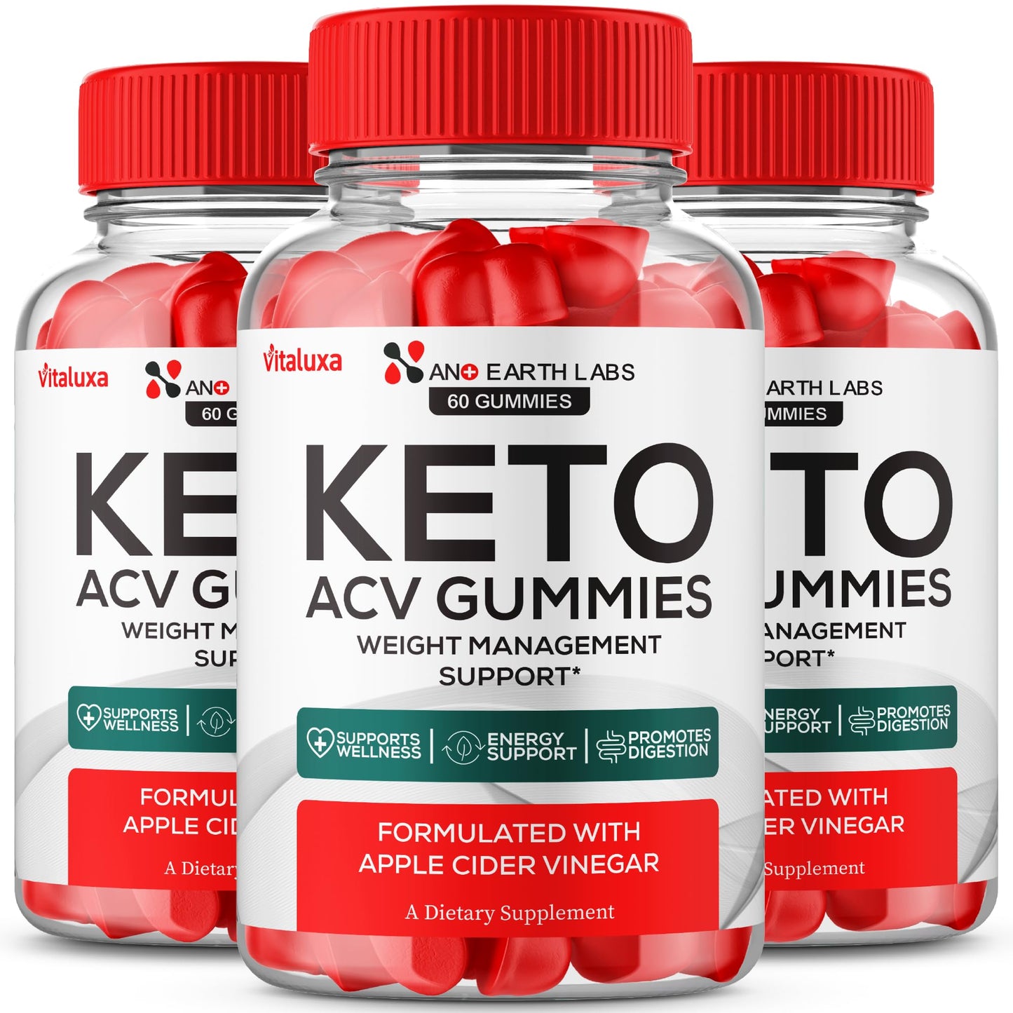 Vitaluxa Nano Earth Labs Keto Gummies 180 Gummies
