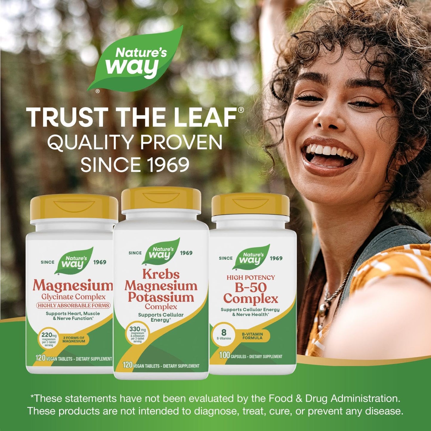 Nature's Way Krebs Magnesium Potassium Complex, Cellular Energy Support with Magnesium Lysinate & Malate and Potassium Citrate Tablets 120