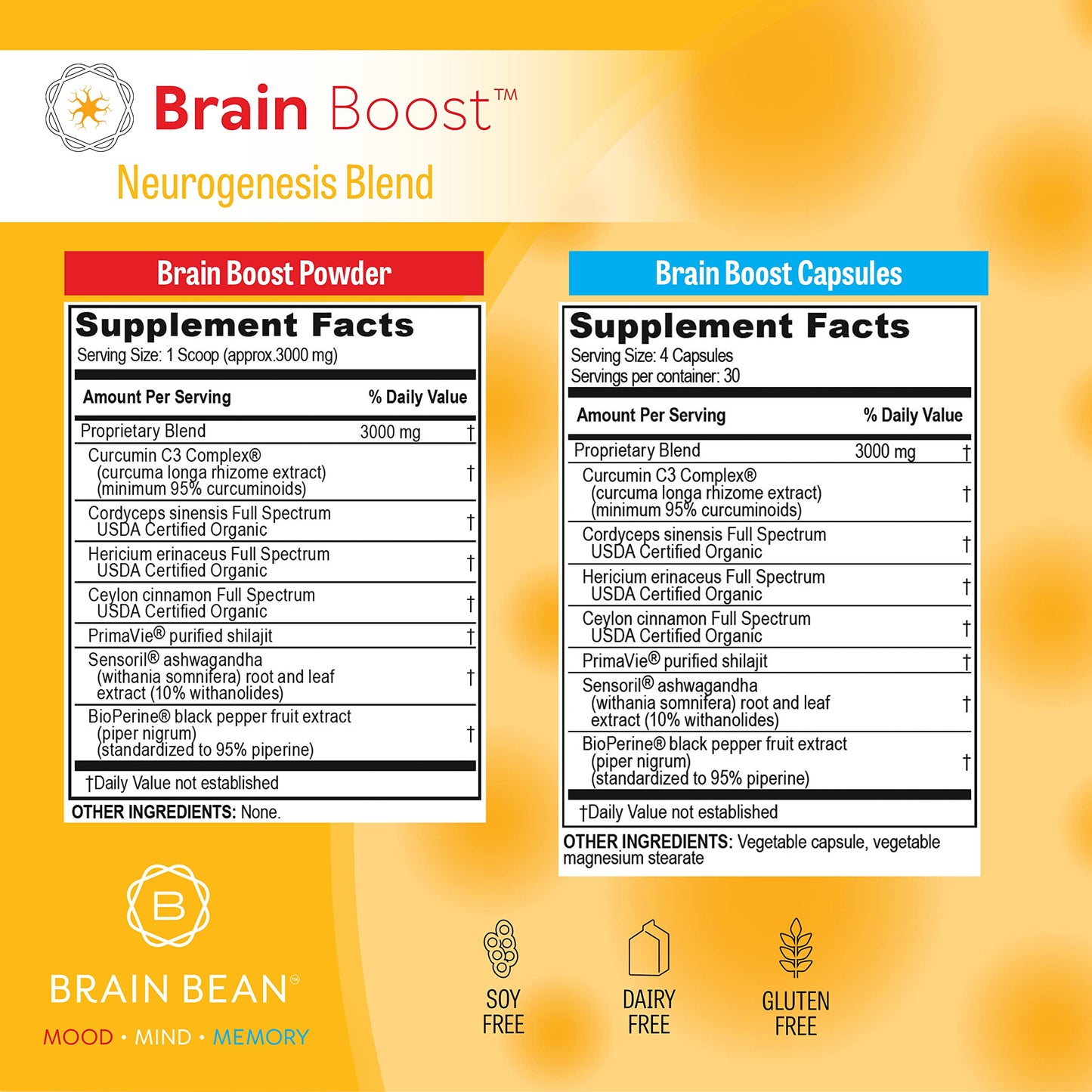 Brain Bean Brain-Boost Powder 5.29 Ounce