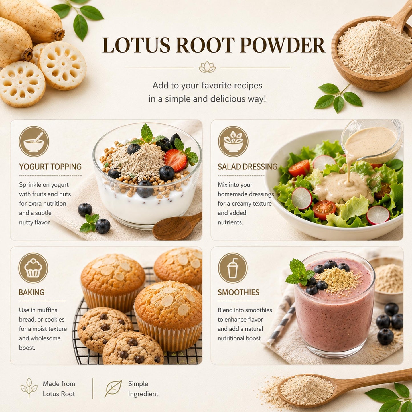K-Herb Lotus Root Powder 3.53 oz