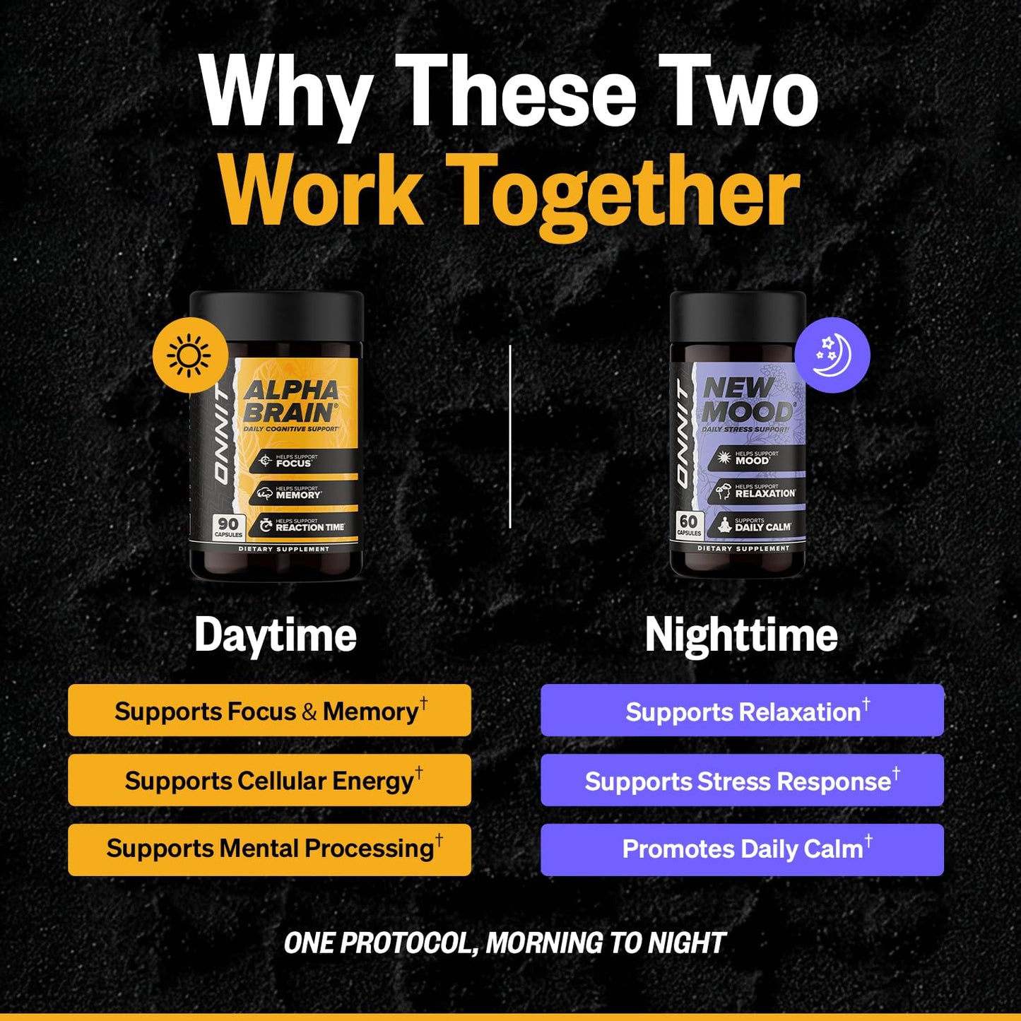 ONNIT Alpha Brain & New Mood Capsule Bundle, 150 Capsules