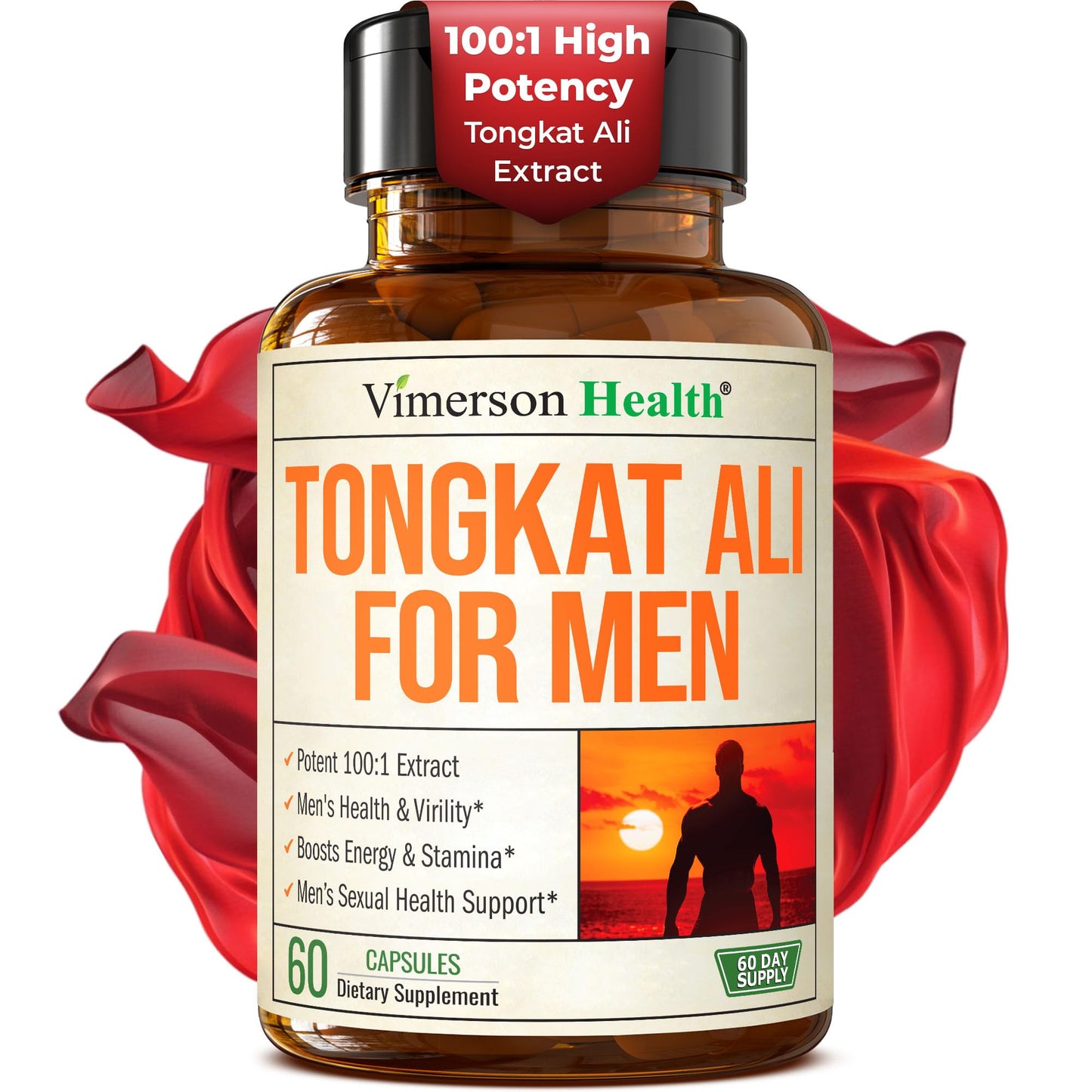 Vimerson Health Longjack Tongkat Ali 100:1 Extract Capsules, 60 Count
