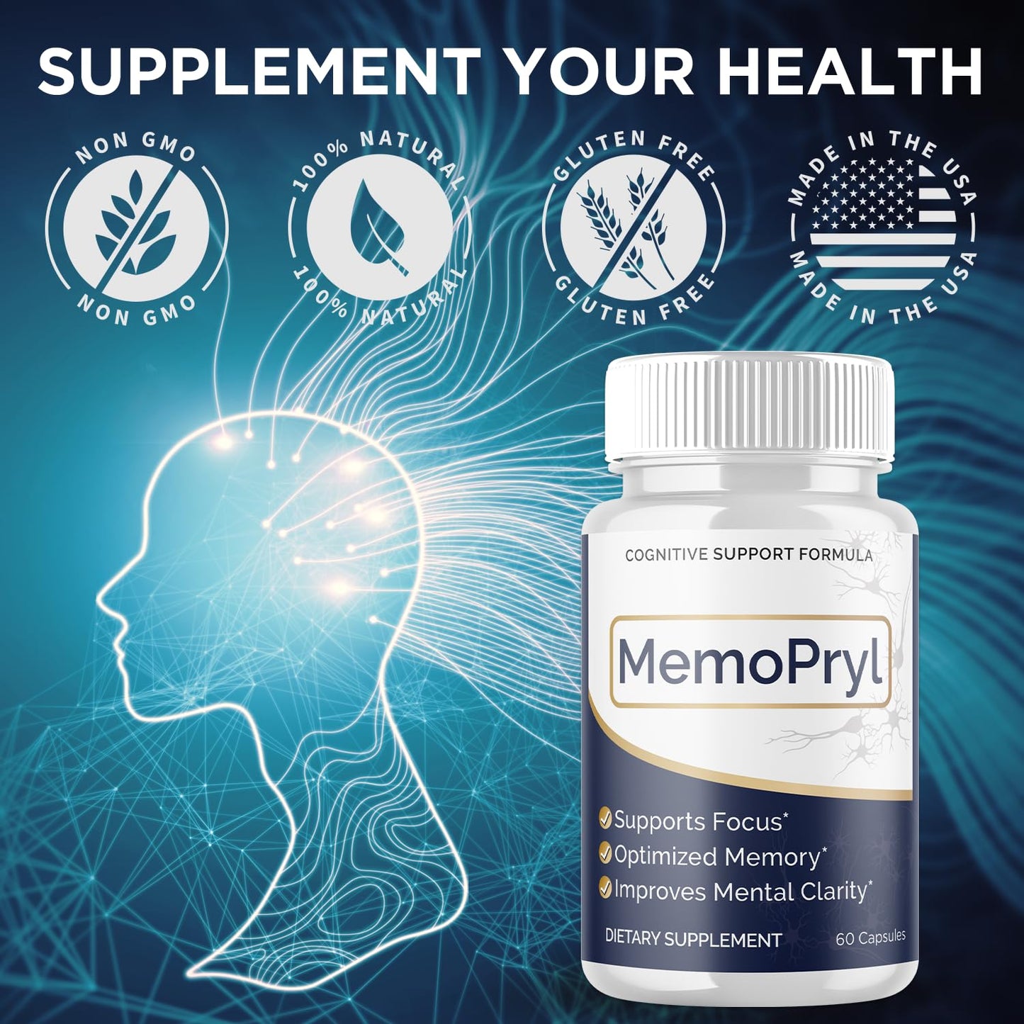 Flex University Memopryl Brain Pills Capsule, 60 Count