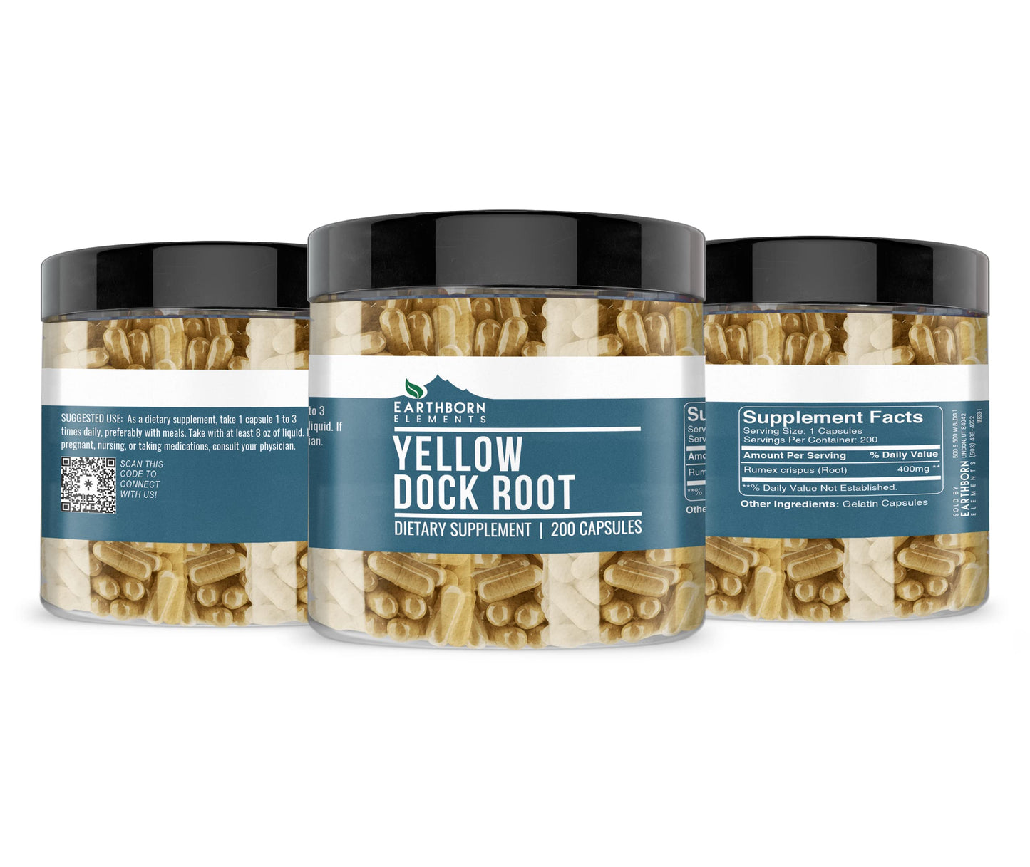 Earthborn Elements Yellow Dock Root Capsules 400 Count
