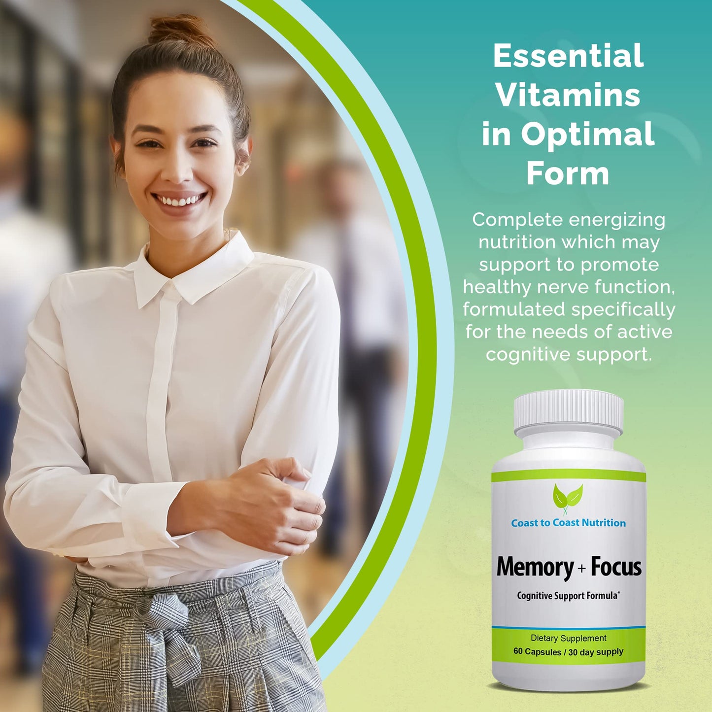 Coast to Coast Nutrition Brain Supplement Capsules 60 Count