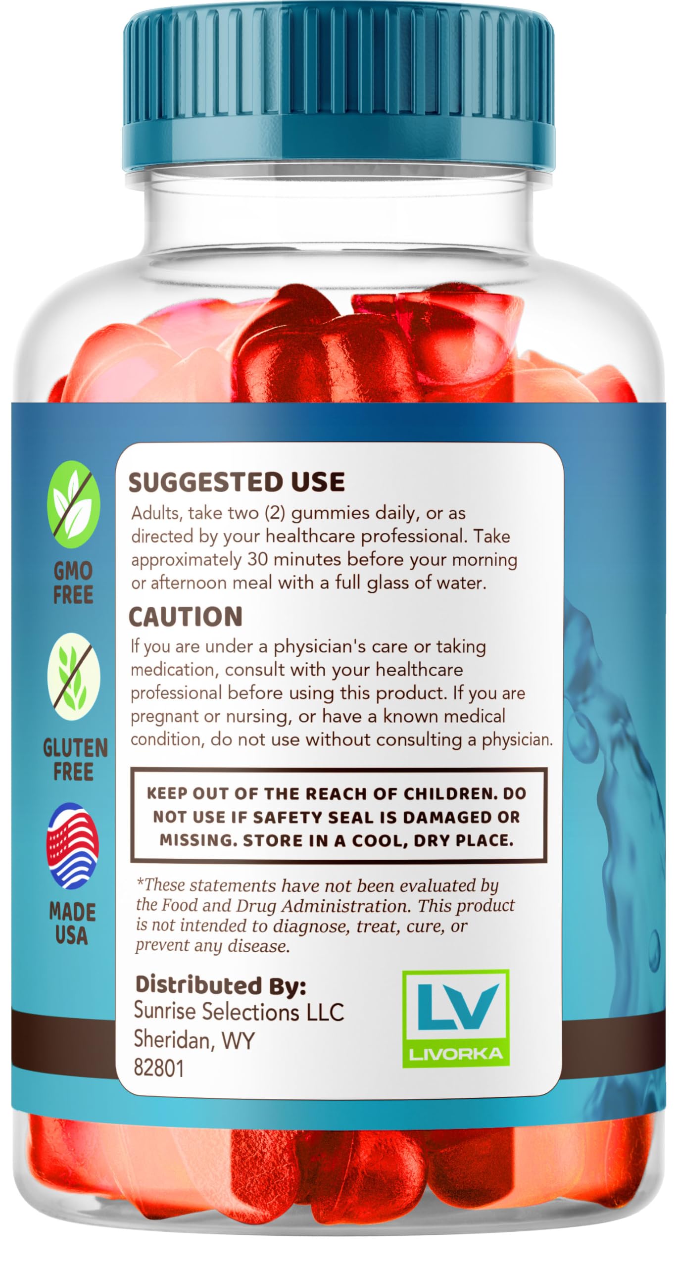 LIVORKA Keto Rain ACV Gummies 180 Gummies