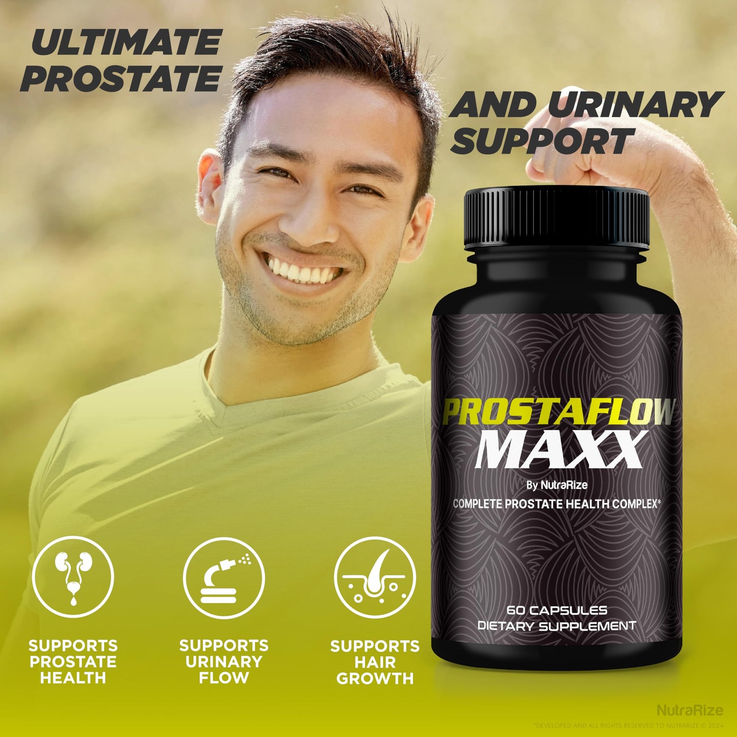 NutraRize ProstaFlow Maxx Prostate Support Capsules 60 Count