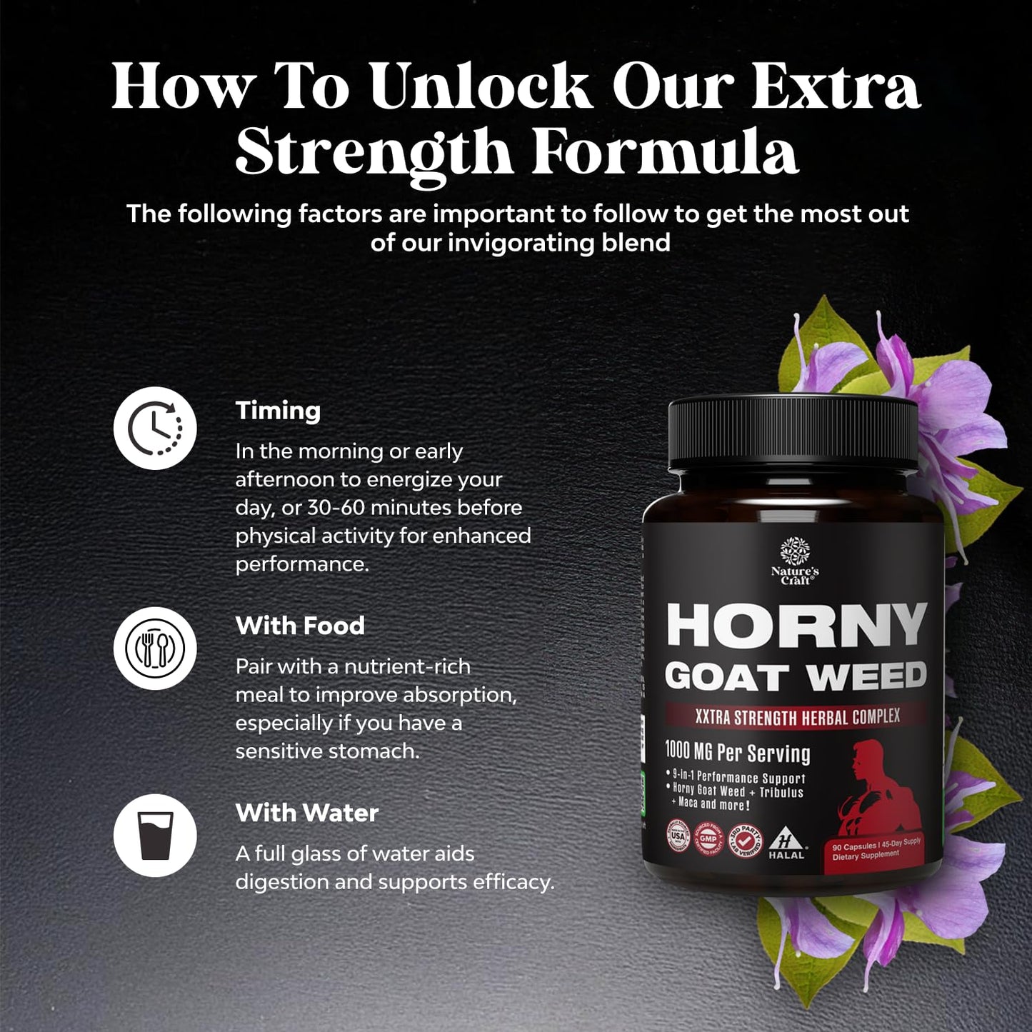 Natures Craft Horny Goat Weed Capsule 90 Count