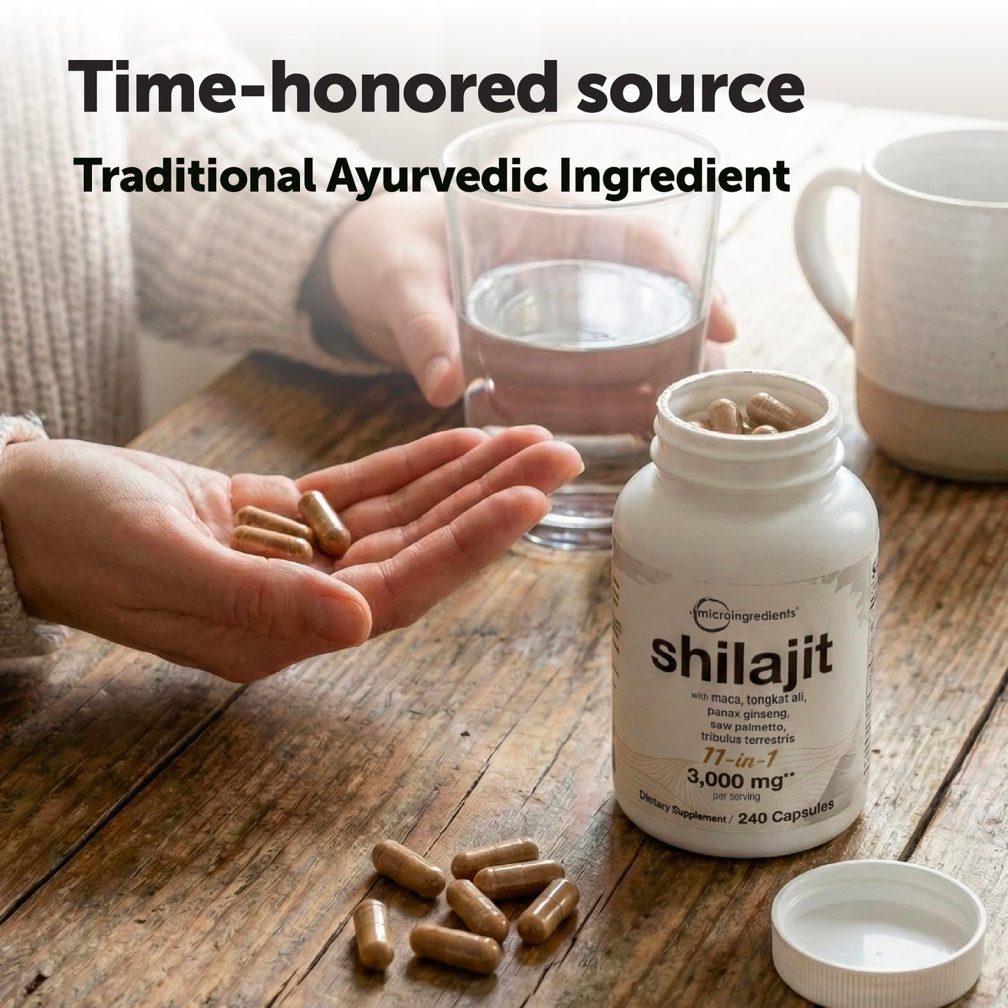 Micro Ingredients Shilajit 11-in-1 Complex for Men & Women Capsules, 240