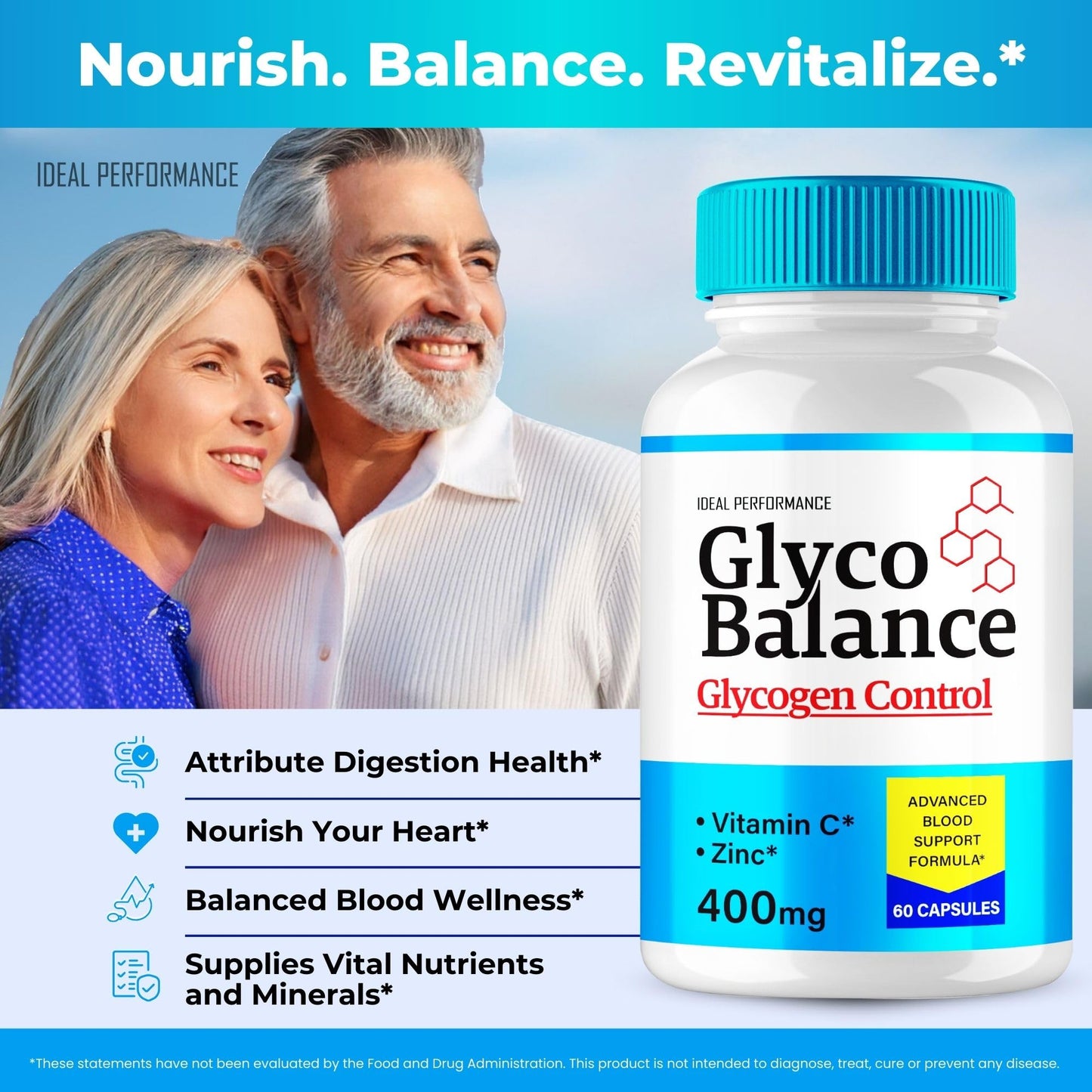 Ideal Performance Glyco Balance Advanced Blood Formula Capsules 120 Capsules