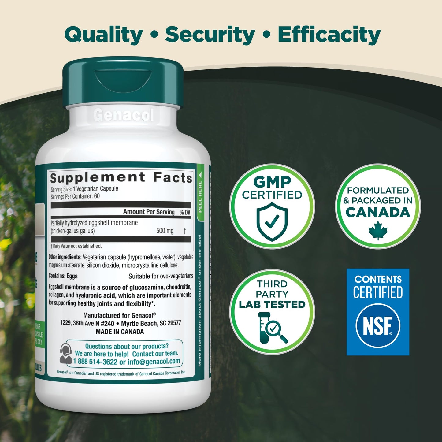 Genacol Ovoflex Natural Eggshell Membrane Supplement 60 Capsules