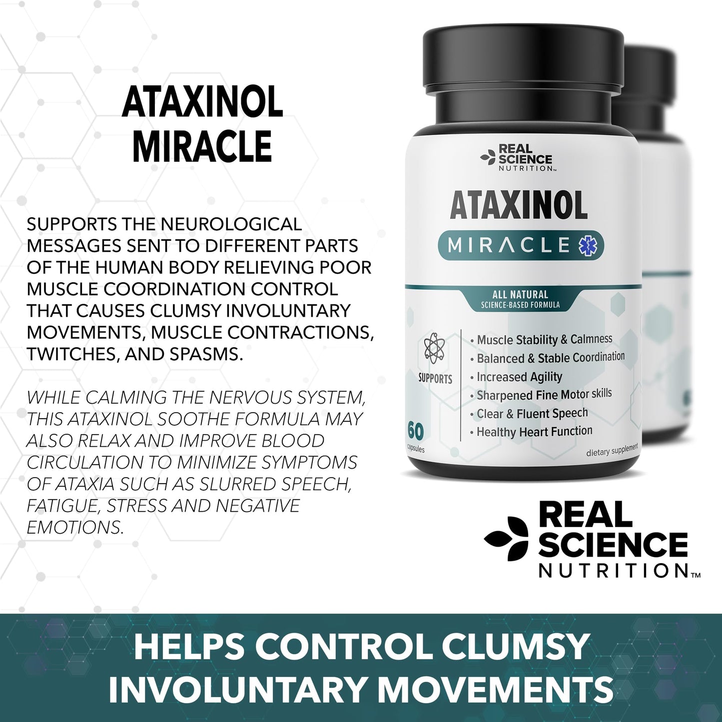 Real Science Nutrition Ataxinol Miracle Capsules, 60 Count